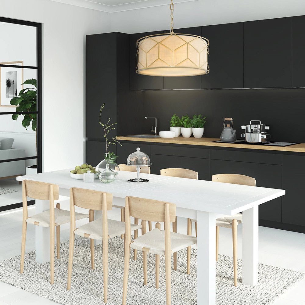 Maytoni Lampadario contemporaneo Messina 1 luce E27 oro metallo diffusore PVC