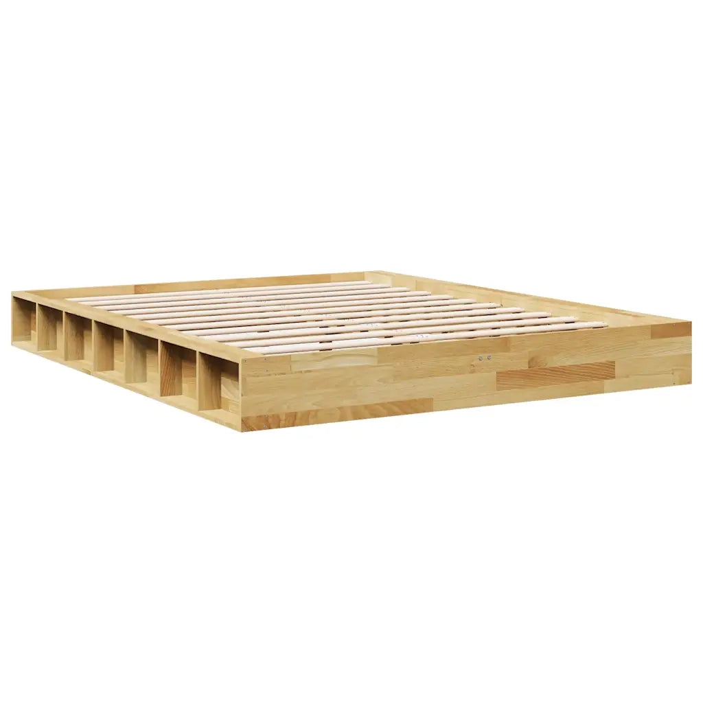 Struttura Letto Senza Materasso 140x200 cm in Legno di Rovere 3324123
