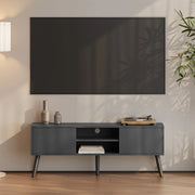 Mobile Porta TV Eskilstuna a 2 Ante e Ripiani 120 x 30 x 47 cm - Grigio Scuro [en.casa]