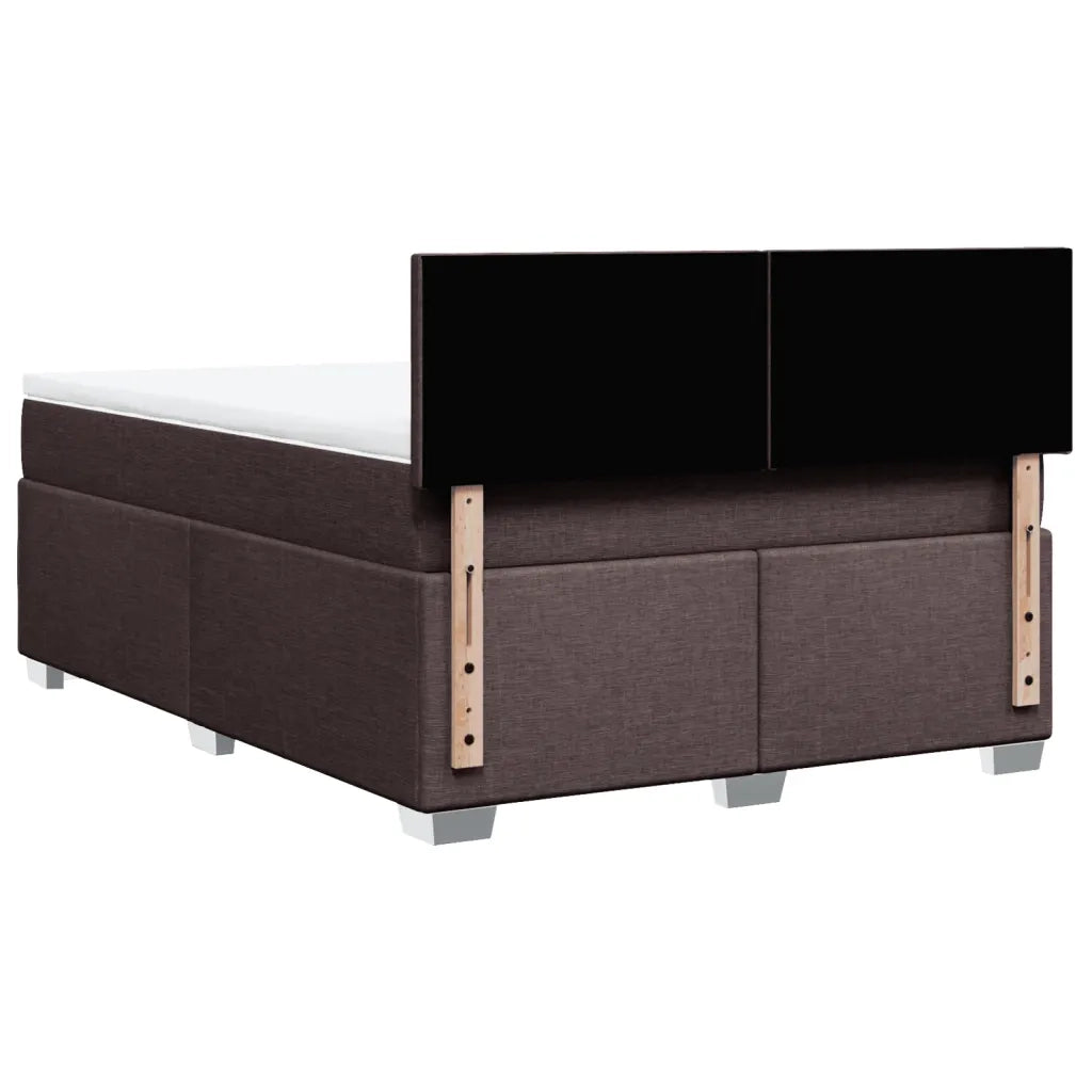 Giroletto a Molle con Materasso Marrone Scuro 140x200cm Tessuto 3285907