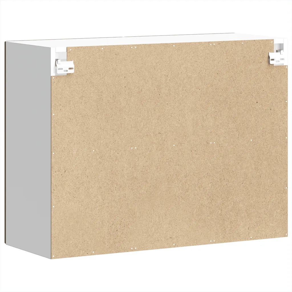 Pensile da Cucina con Porta in Vetro Lucca Rovere Marrone 853854