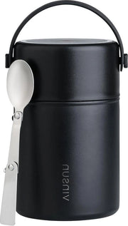 Bollitore Termico da 800ml con Cucchiaio - Acciaio Inossidabile - Contenitore Termico Zuppa - Bocca Larga - Ciotola Isolata per Cibo - Cibo Caldo e Freddo