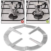 Trade Shop - Riduzione In Acciaio 2pz Riduttori 14cm Fornello Piano Cottura Griglia Grigio -