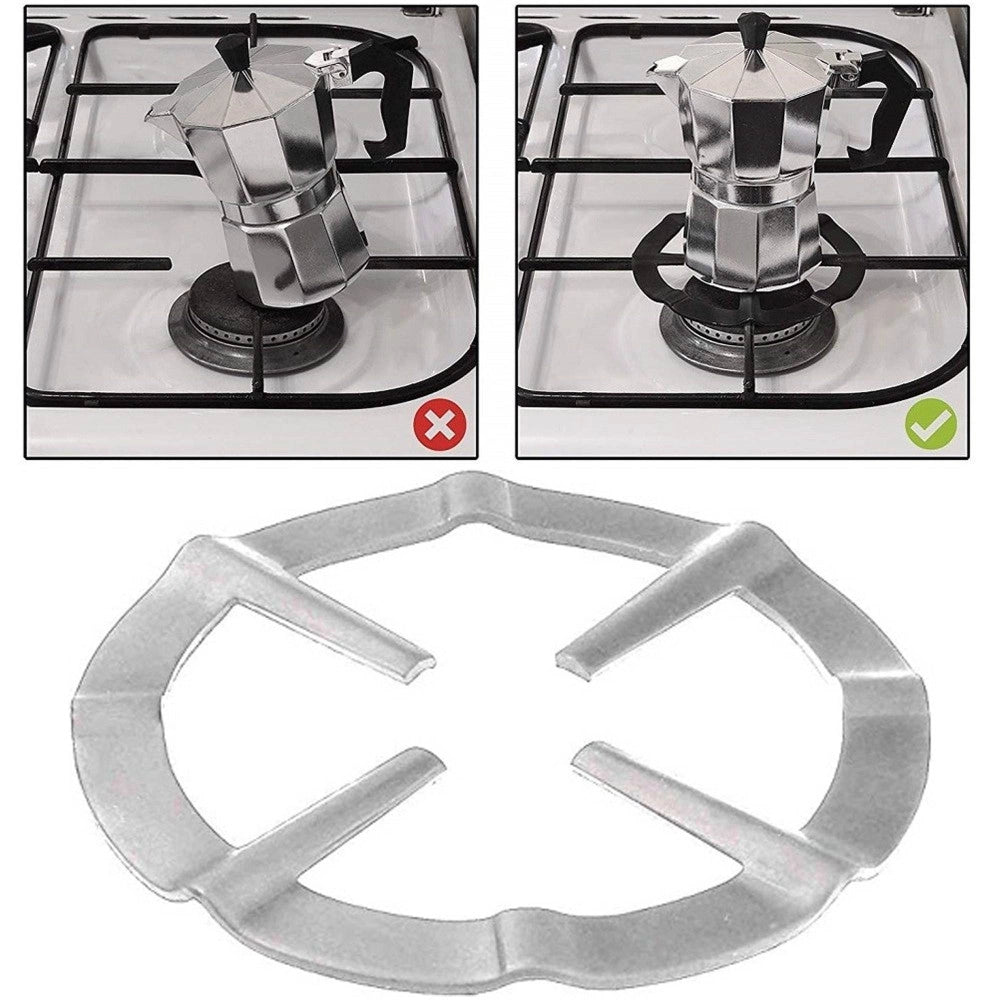 Trade Shop - Riduzione In Acciaio 2pz Riduttori 14cm Fornello Piano Cottura Griglia Grigio -