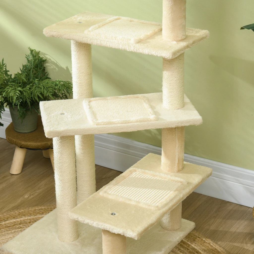 Letto per Gatti Rascador Grande con Posti per Ara?ar ¨C Zephmum ¨C Beige 50x50x100 cm