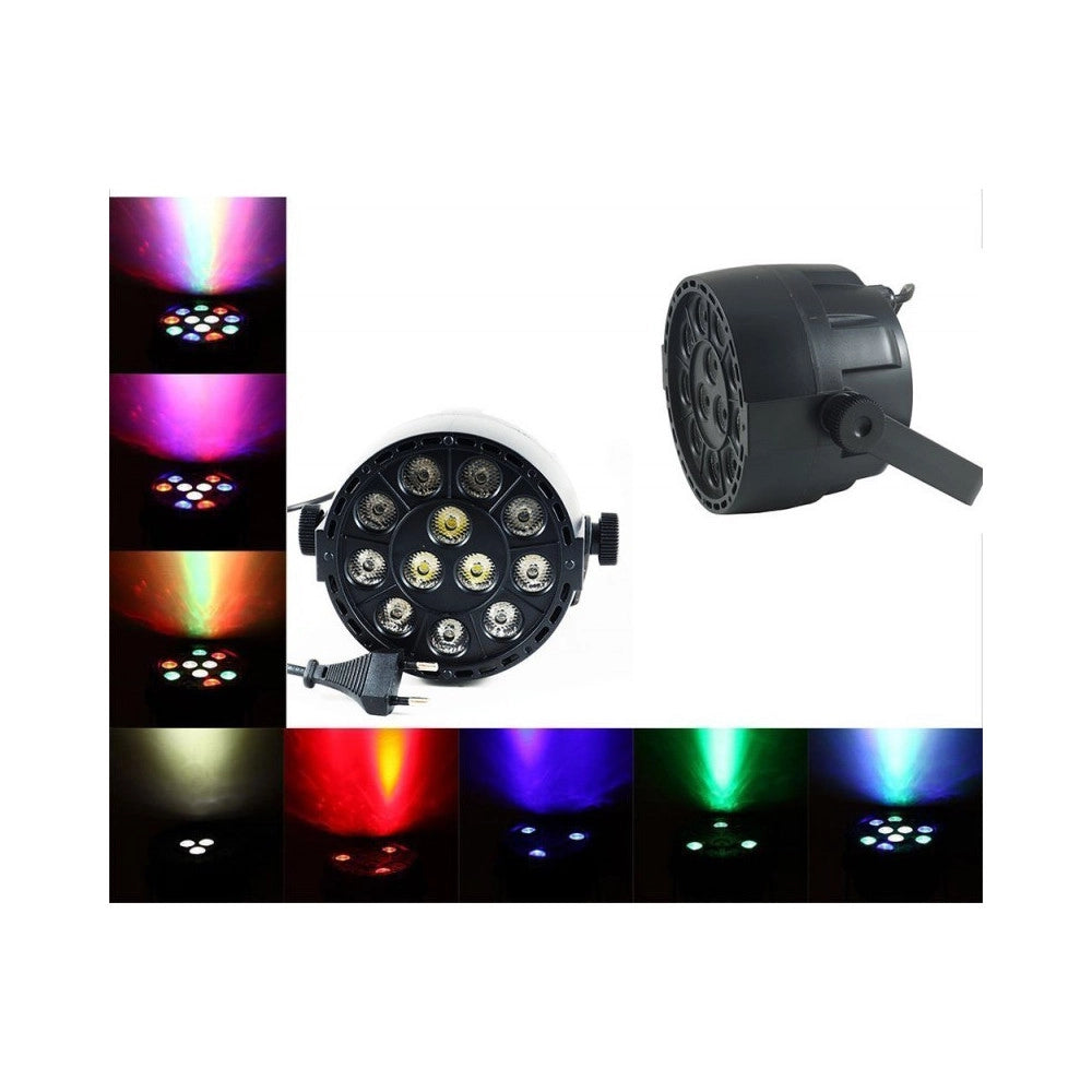 Trade Shop - Faretto Proiettore Effetto Luce Dmx 512 Flat Par Light Rgbw 12 Led 30w -
