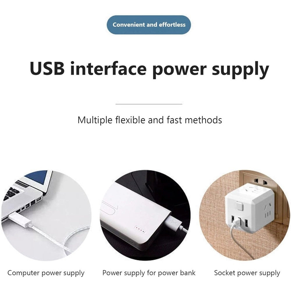 Trade Shop - Ventilatore Tavolo Umidificazione Usb Portatile Multifunzionale 6 Velocità Bianco -