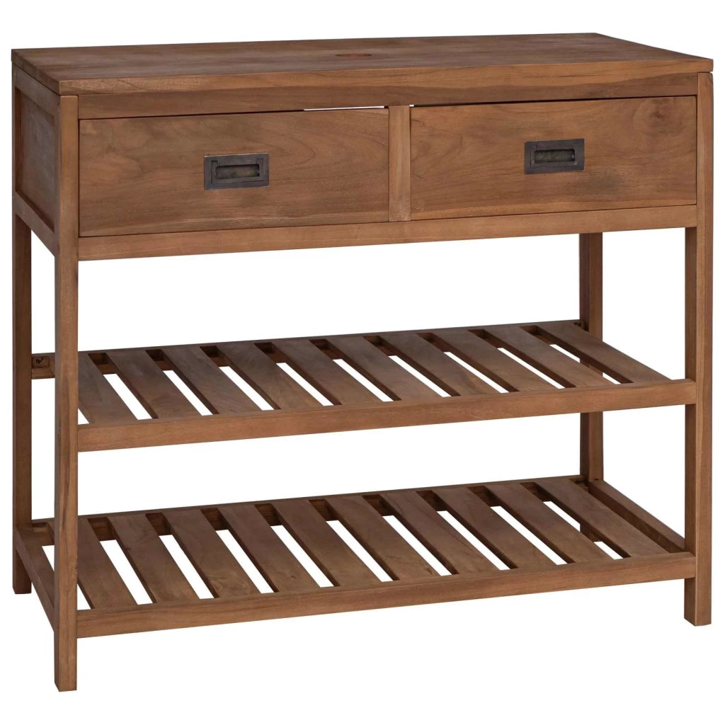 Mobile da Bagno Naturale 90 x 45 x 75 cm Legno di teak solido 42026908