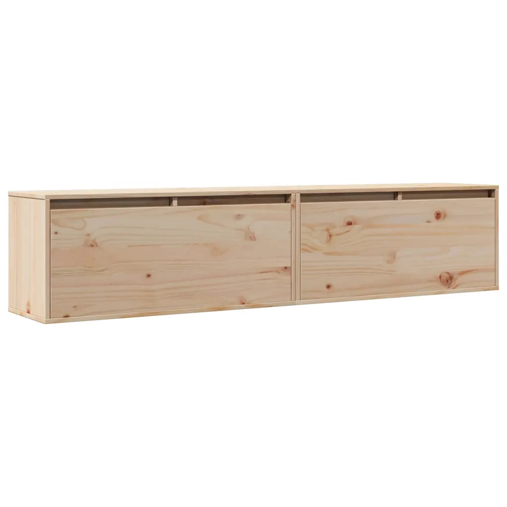 Pensili 2 pz 80x30x35 cm in Legno Massello di Pino