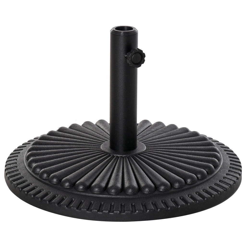 Base per Ombrellone da Giardino Ø49 cm 15 Kg in Plastica Nero
