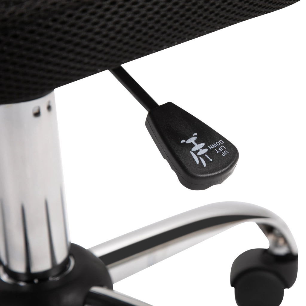 Poltrona da ufficio ergonomica ¨C zephmum ¨C nero, rete, girevole, altezza regolabile