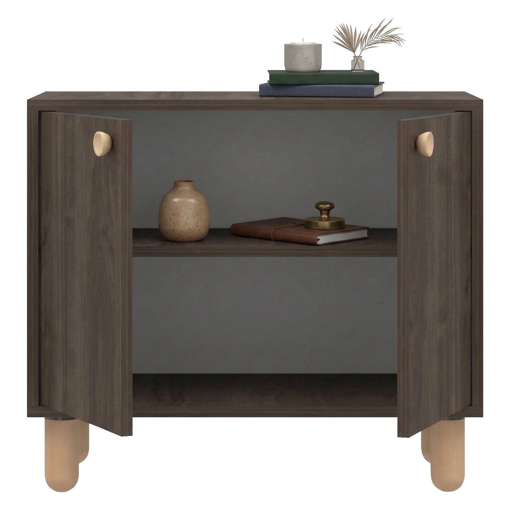 Madia Pontida, Credenza un Ripiano, 72x36x73h cm Marrone Noce