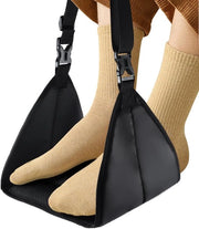 Sostegno per piedi, Sostegno per piedi da viaggio di alta qualità, Cuscino per la testa, Sostegno per piedi portatile, Sostegno per piedi da viaggio a mano, Sostegno per piedi regolabile in altezza, Accessori da viaggio Sostegno per piedi e Cuscino (nero)
