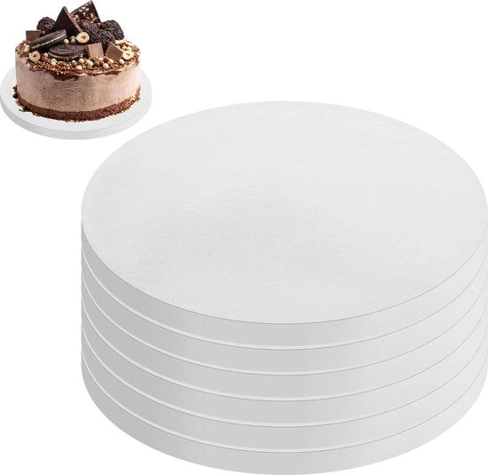 Tavolo da torta riutilizzabile da 20 cm di diametro - Trasporto di torte e dessert - Bianco - Ideale per matrimoni, feste.