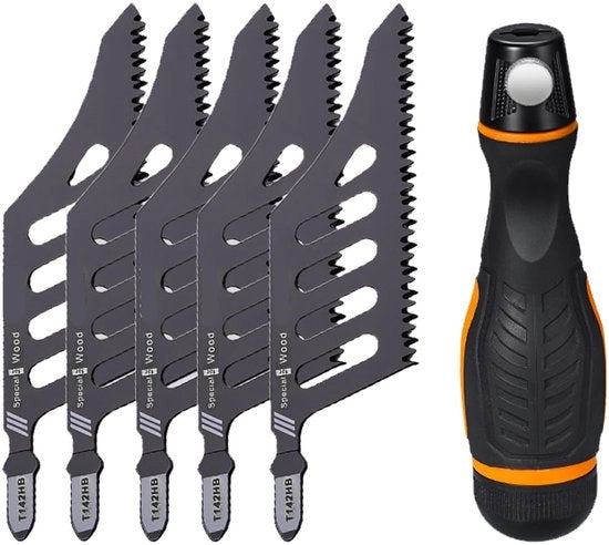 Snodo Scelta - Lame in Carbonio di Alta Qualità - Tre Denti - Manico Ergonomico - Antiscivolo - Resistente alle Sollecitazioni - Resistente alle Sollecitazioni - Strumento per Tagliare con Prestazioni di Eccellenza