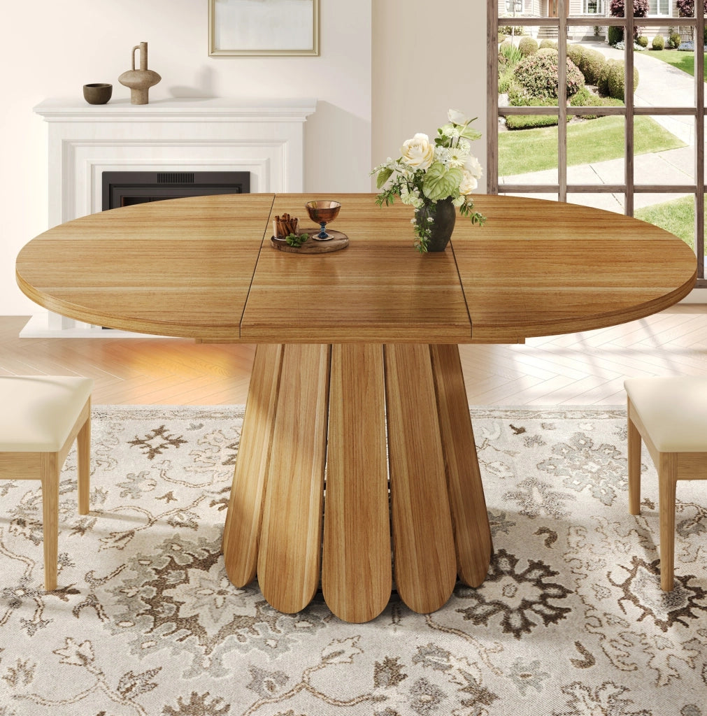 Tavolo da pranzo allungabile 118(158)x118x76.8 cm; MDF e metallo marrone