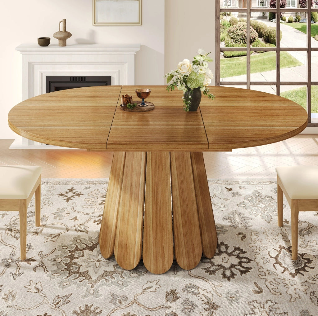 Tavolo da pranzo allungabile 118(158)x118x76.8 cm; MDF e metallo marrone