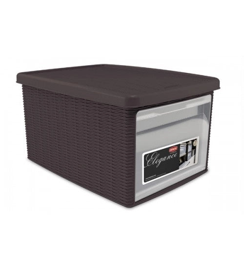 Contenitore Box Scatola multiuso con coperchio e apertura frontale moka