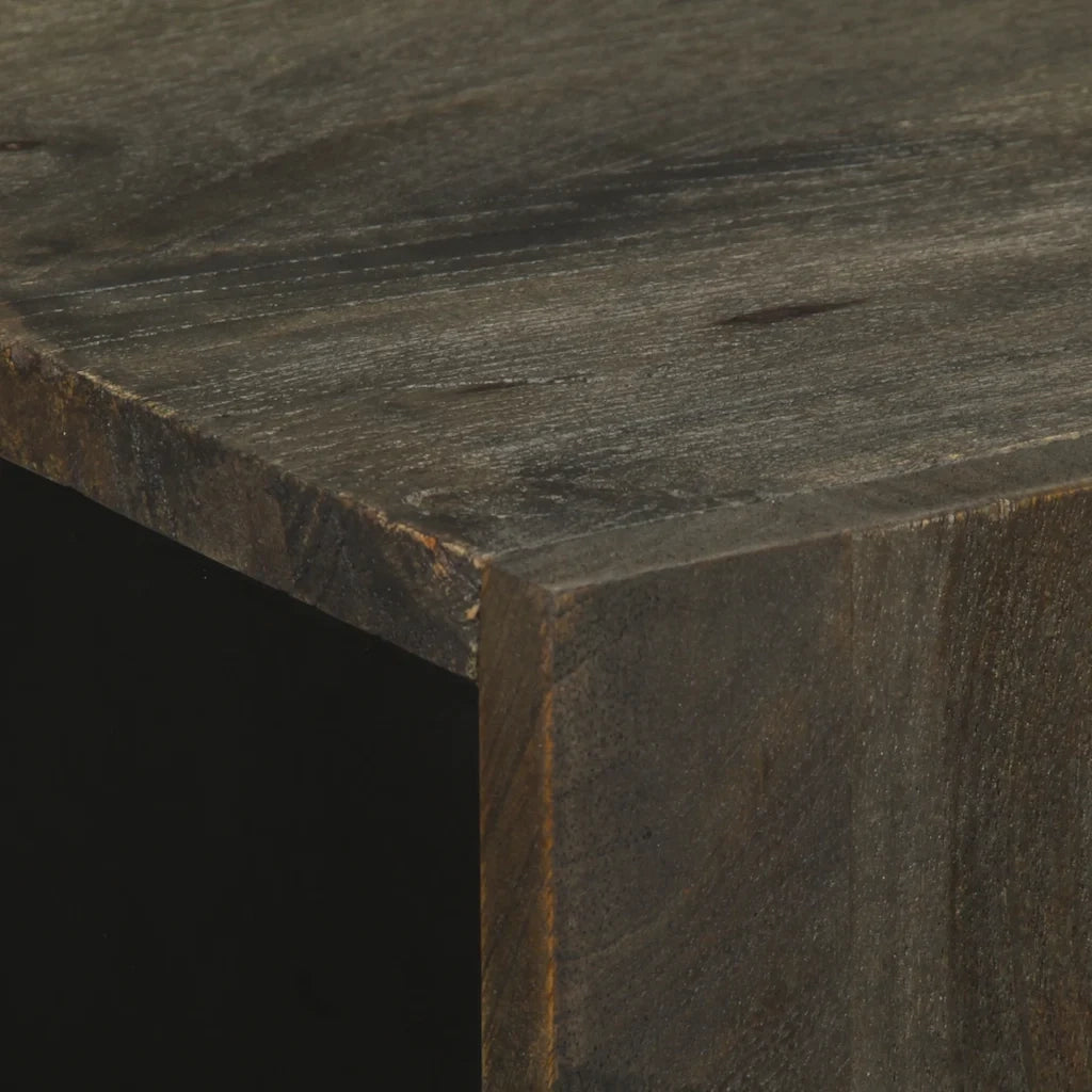 Credenza-Buffet-Armadio da cucina Nera 60x33x75 cm in Legno Massello di Mango 128413