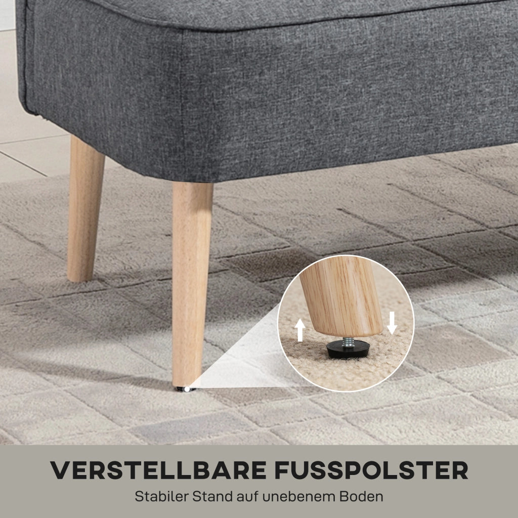 Divano 2 posti in tessuto ¨C zephmum ¨C grigio 117 cm