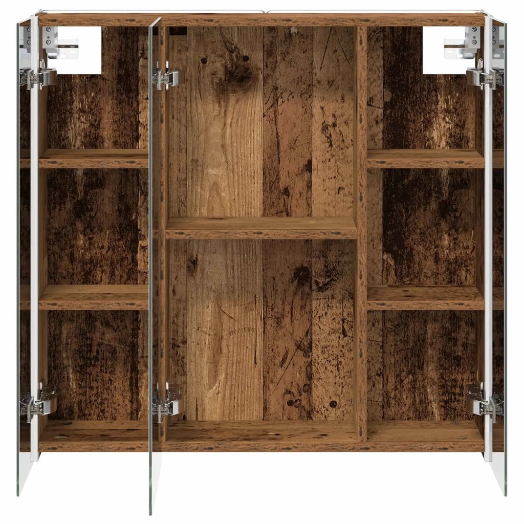 Mobiletto per specchio da bagno con lo scaffale Legno vecchio