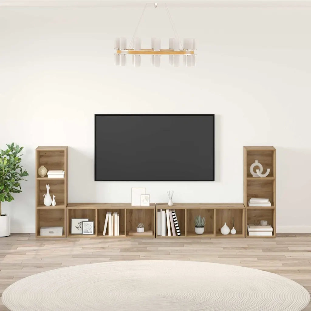 Set mobile TV 4 pcs Rovere artigianale 37 x 35 x 107 cm 3393524