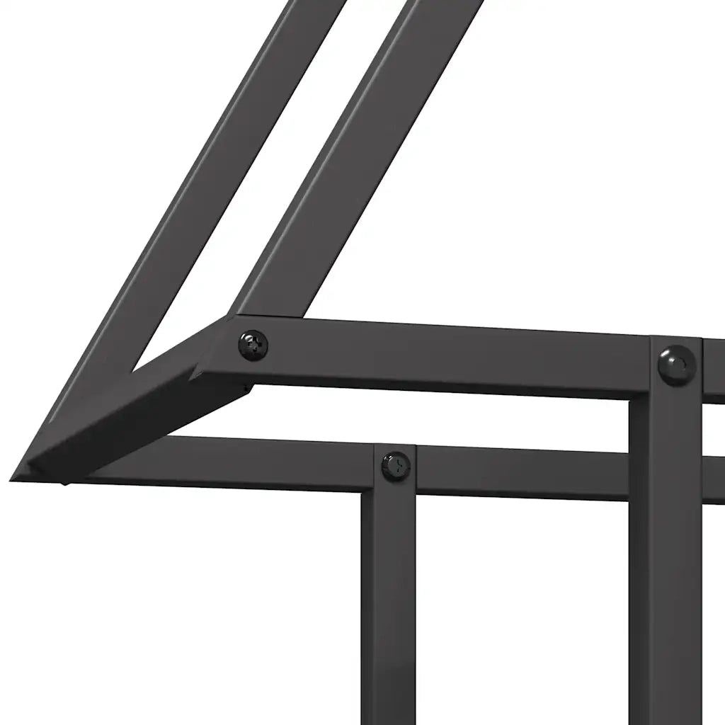 Rastrelliera per Legna da Ardere Nera 50x25x60 cm CFW3085707
