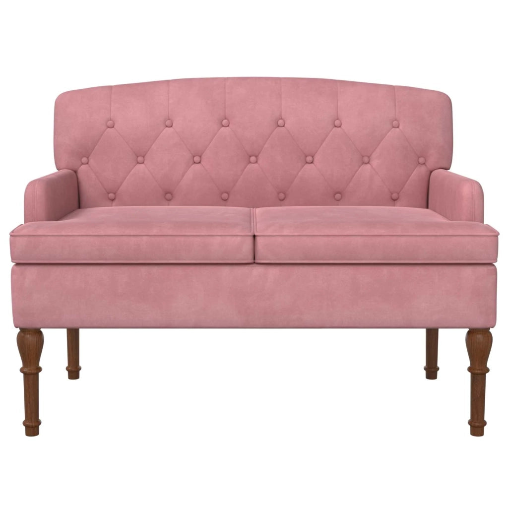 Loveseat con bottoni imbottiti Rosa 111 x 65 x 79 cm Velluto 42041847