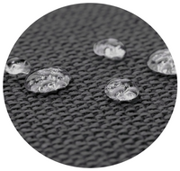 AIO FACTORY Set di cuscini da giardino 180x60x50 cm impermeabili neri