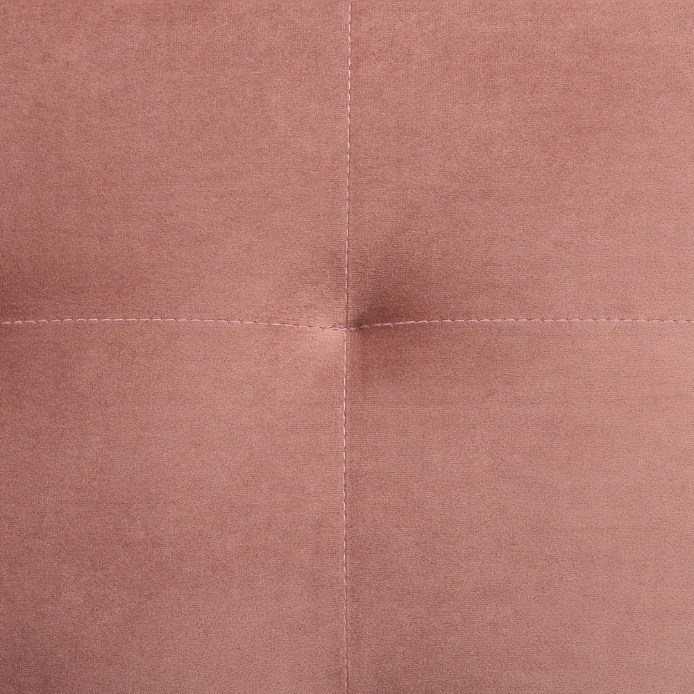 Divano letto ad angolo in tessuto trapuntato in velluto rosa moderno a forma di U componibile a 5 posti con chaise longue