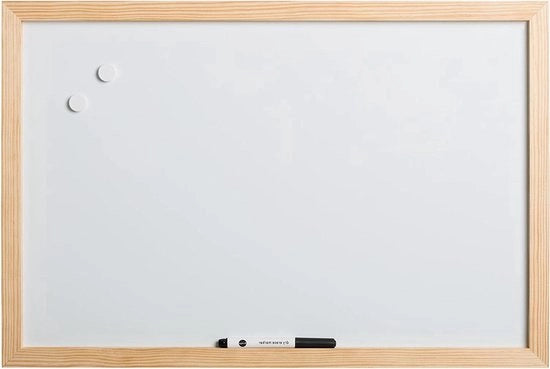 Tavolo da Magnete - Asciugabile - 1 pezzo - Cassetta in legno di abete - 60 x 45 cm