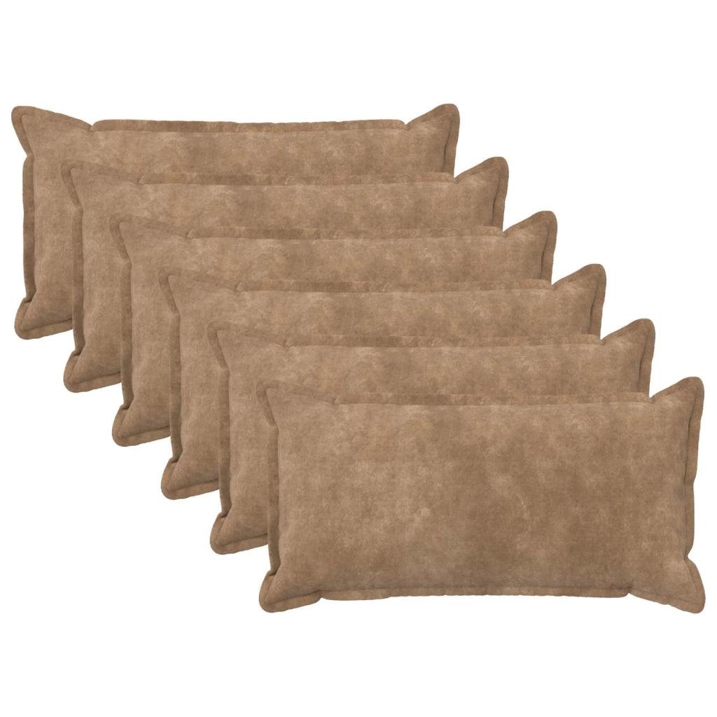 Cuscino con cuscino HOUTEN 6 pz Tortora Fleece in microfibra 933645