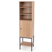 Mobile contenitore indipendente 38 x 30 x 146 cm 3 ripiani regolabili design moderno in legno naturale ingegnerizzato 20_0010228