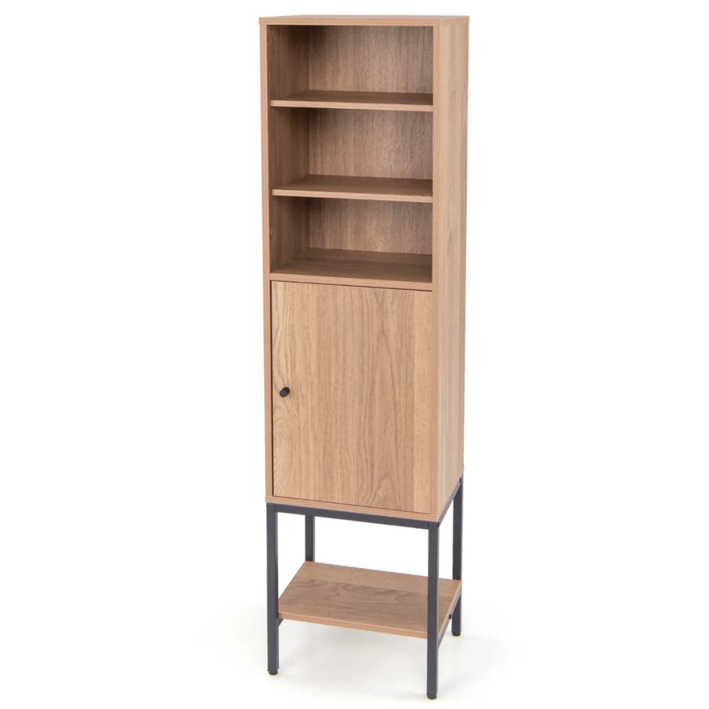 Mobile contenitore indipendente 38 x 30 x 146 cm 3 ripiani regolabili design moderno in legno naturale ingegnerizzato 20_0010228