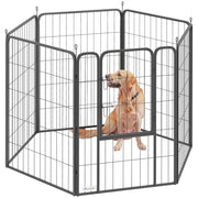 Recinto per Cani 6 Pannelli ¨C Xylo ¨C 100cm Altezza Robusto con Porta Sicura Interno Esterno