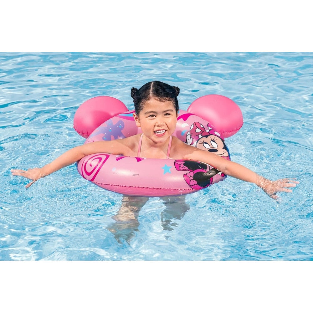 Trade Shop - Salvagente Gonfiabile Galleggiante Splash Pal Minnie Con Orecchie Rosa 65 Cm 9102n -
