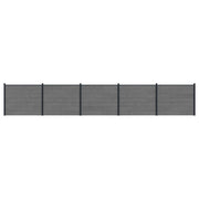 Pannello di Recinzione 5 pcs WPC e Alluminio Grigio
