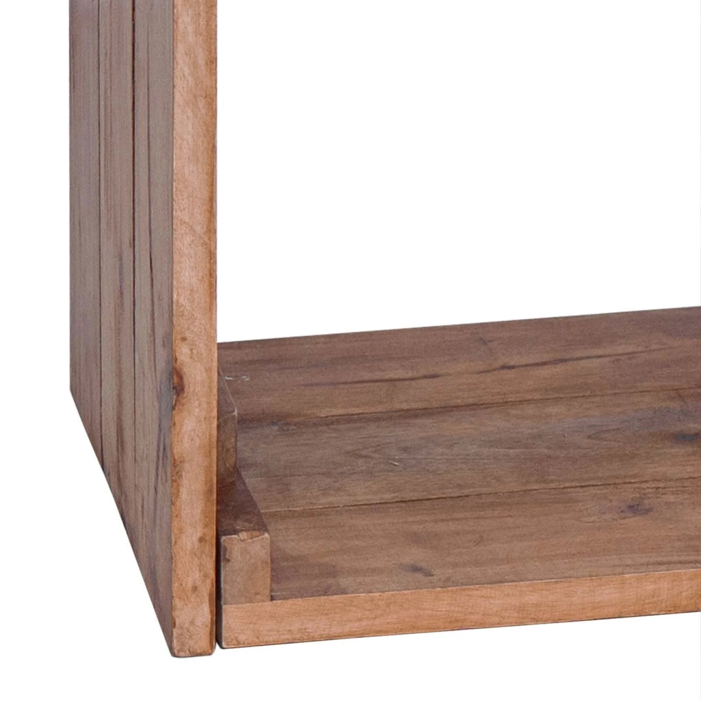 Comodino Marrone 63 x 30 x 79 cm Legno di Mogano Massello 42012385