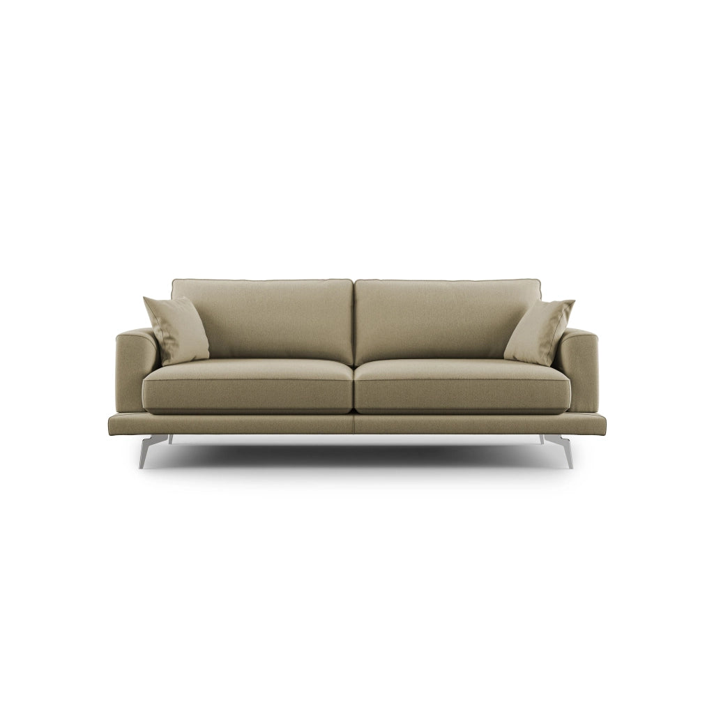 Dorian Divano moderno in tessuto morbido antimacchia T05 218 cm cammello