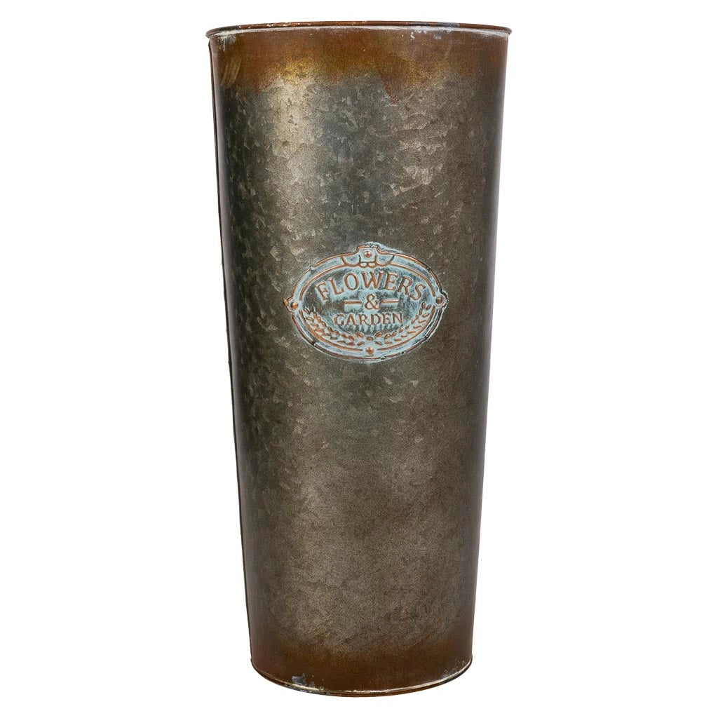 Vaso in metallo dorato d23,5x50h b:18