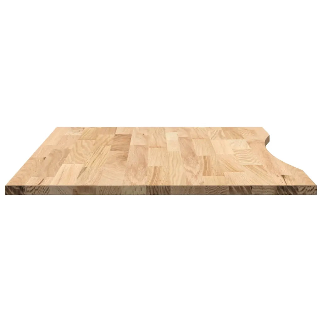 Piano Scrivania 100x80x2,5 cm Rovere Massello Non Trattato