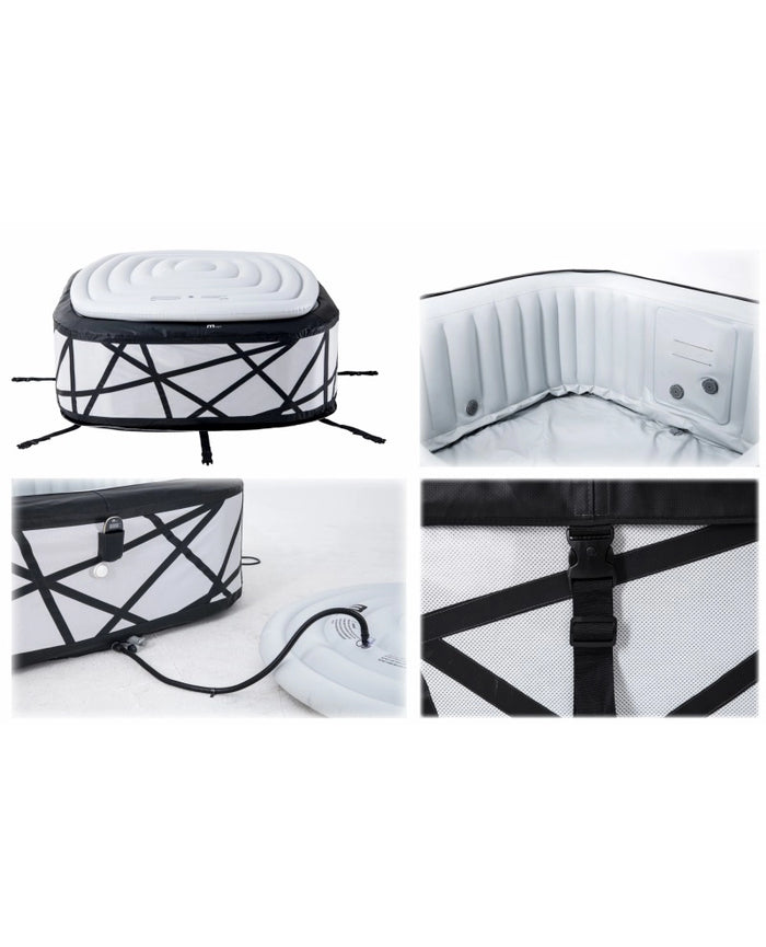 Minipiscina idromassaggio rigida da esterno, 6 sedute 185x185cm Mspa Soho