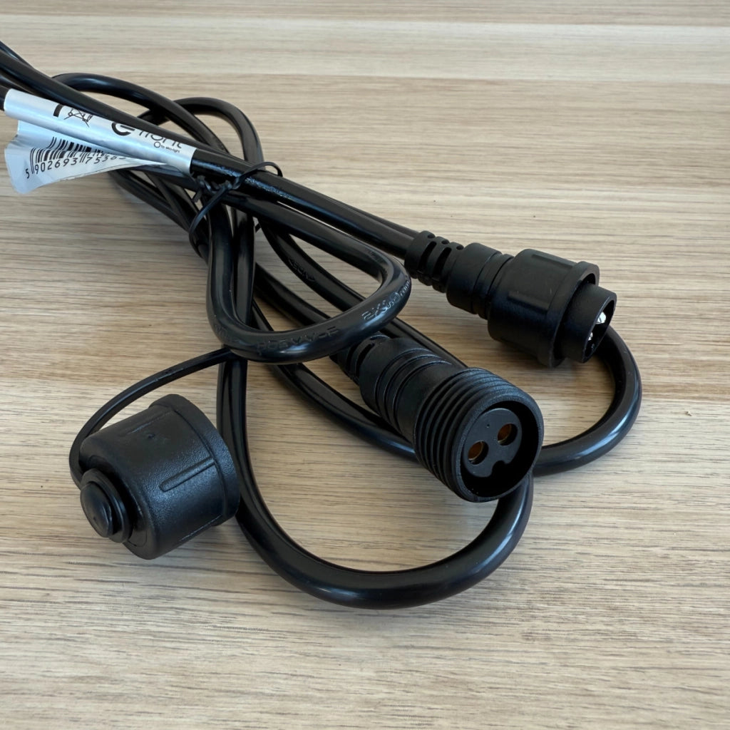 Cavo alimentazione per luci Eko-Light EKO3834 2m IP44 nero