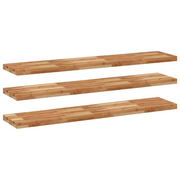 3 pz Mensole da Parete | Scaffali a Parete | Ripiano a parete 160x30x4 cm Legno Acacia Rifinito a Olio