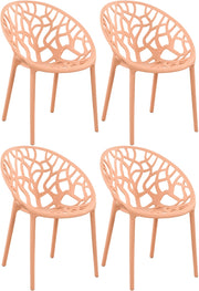 Set 4 sedie da giardino HOPE Pesca