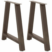 Set di 2 gambe per tavolo da pranzo a forma di A 70 x 72 cm robuste design moderno regolabili acciaio nero 02_0057131