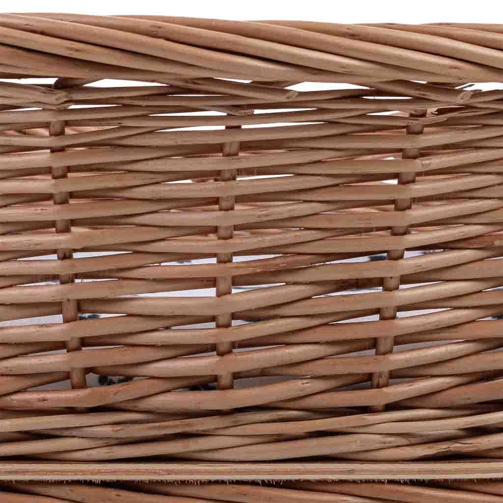 Lettino per animali domestici in vimini marrone 50x40x11/16 cm