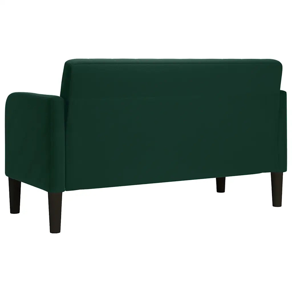 Divano Divanetto Verde Scuro 109 cm Velluto 4100589