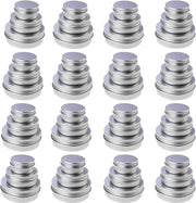 Bottelli in Alluminio a Sfere - 48 Pezzi, Bicchieri di Vetro Vuoti in Metallo - Argento
