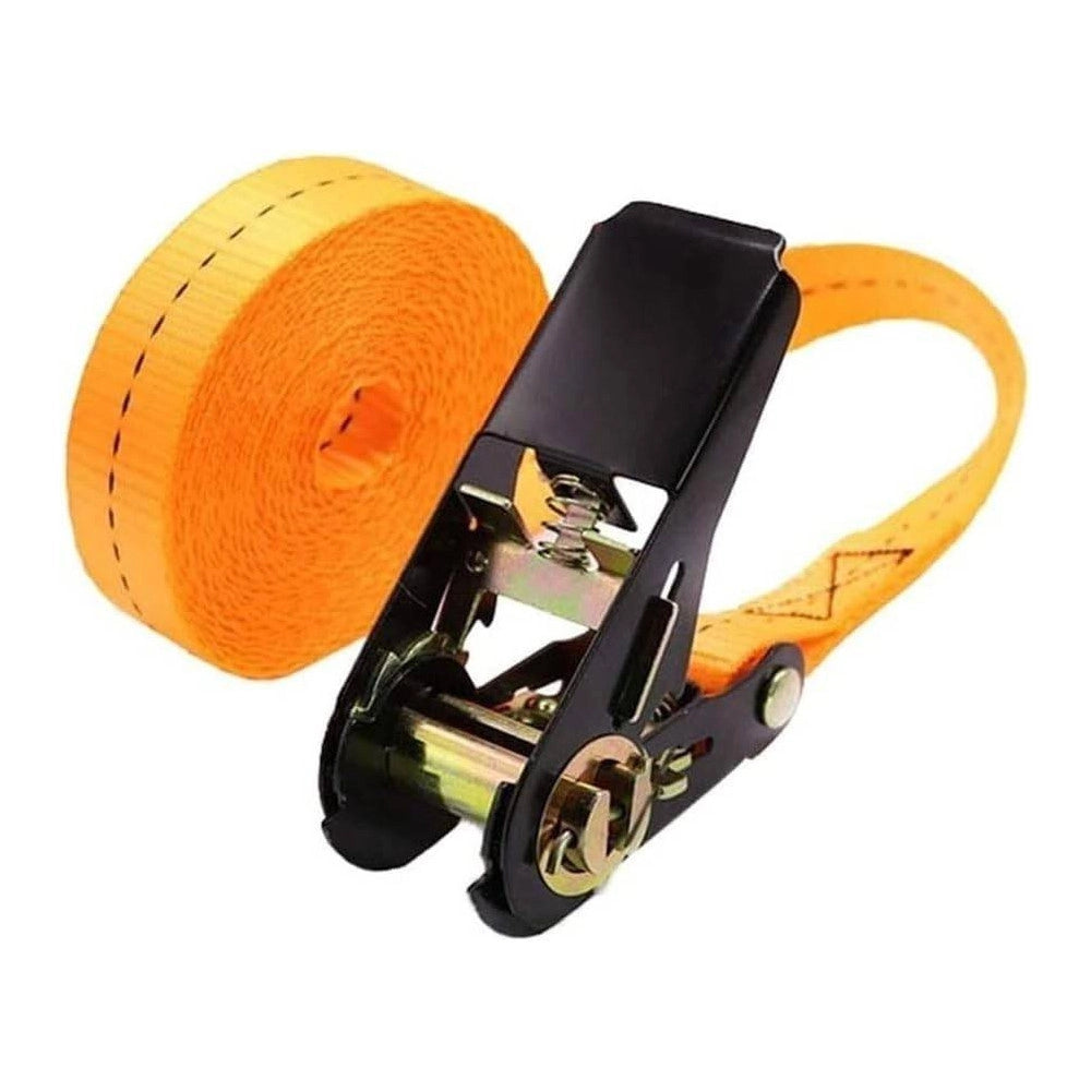 Trade Shop - Cinghia Di Ancoraggio Serraggio A Cricchetto Con Tenditore Senza Ganci 25mmx5mt -